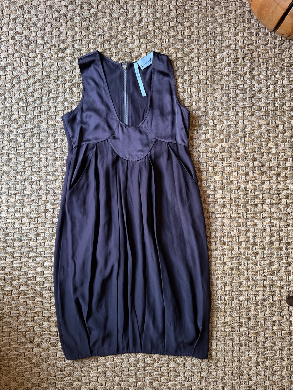 Yaya Alfano Scoop Neck Silk Baby Doll Dress